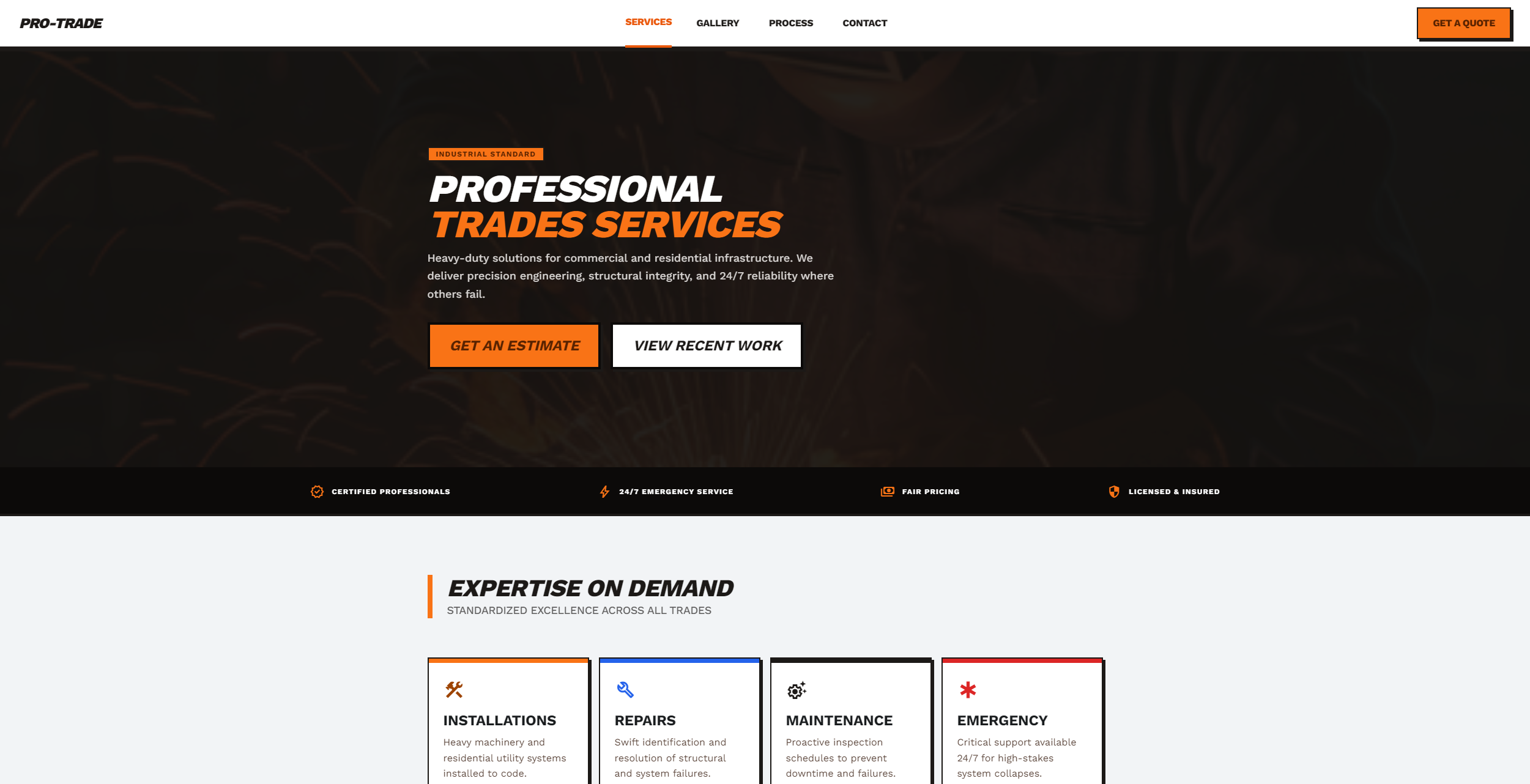 Trades Website